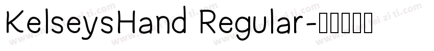KelseysHand Regular字体转换